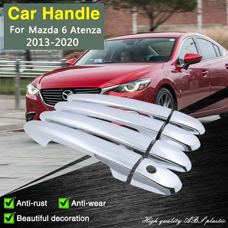 Per Mazda 6 Atenza Mazda6 GJ1 GL 2013 ~ 2020 2014 2015 2016 cromato maniglia della porta copertura stile decorazione Trim adesivi accessori per auto