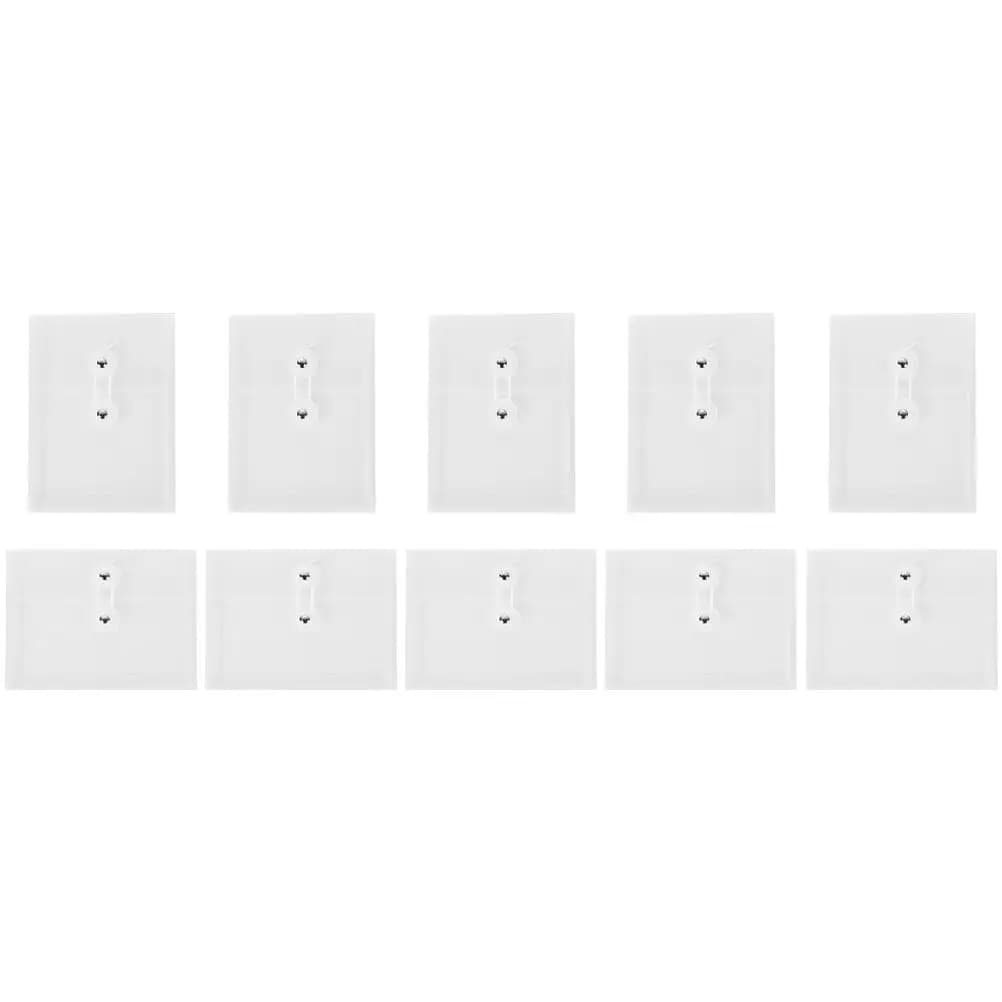 10 Pezzi Cartelle Portadocumenti in Plastica con Bottone, Organizer per Documenti per Ufficio e Scuola, Borsa Porta Ricevute, Borsa Portadocumenti