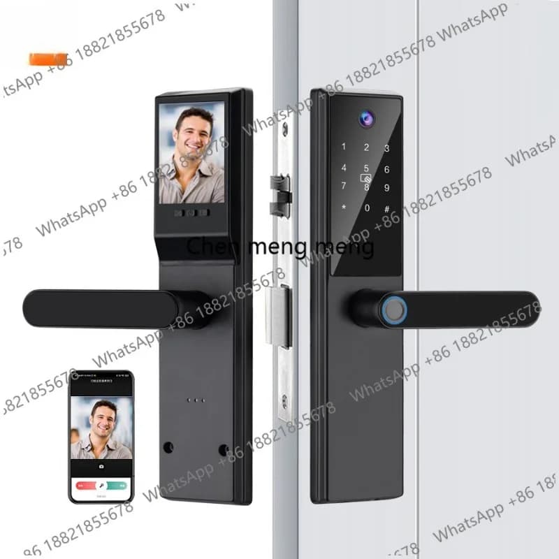 Serratura digitale per porta con impronta digitale, codice, scheda, chiave, touchscreen, sicurezza elettronica per la casa