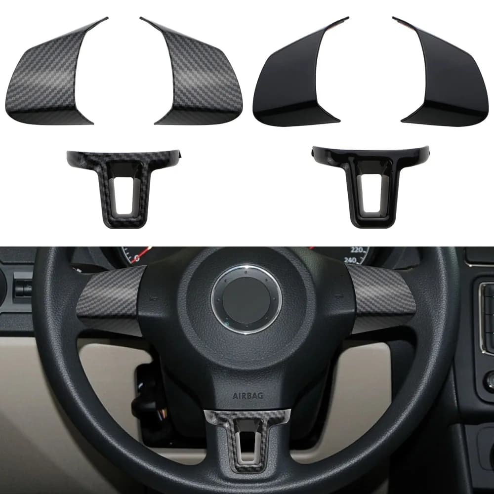 Per Volkswagen VW Golf 6 Jetta Polo Touran Bora Caddy Eos Volante Decorazione Trim Adesivo Copertura Accessori Interni