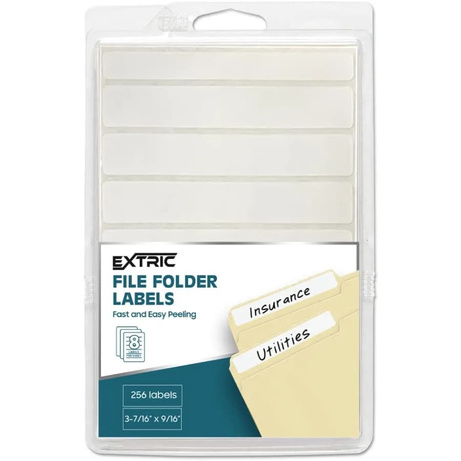 File Folder Labels 32 Sheets File Labels Stickers a Total of 256 File Labels for File Folders
