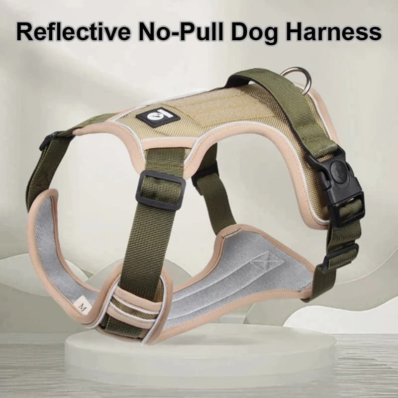 Pettorina Tattica Anti-Trazione per Cani, Riflettente, in Tessuto Oxford Resistente, Impermeabile, per Razze Medie e Grandi, per Passeggiate all'Aperto