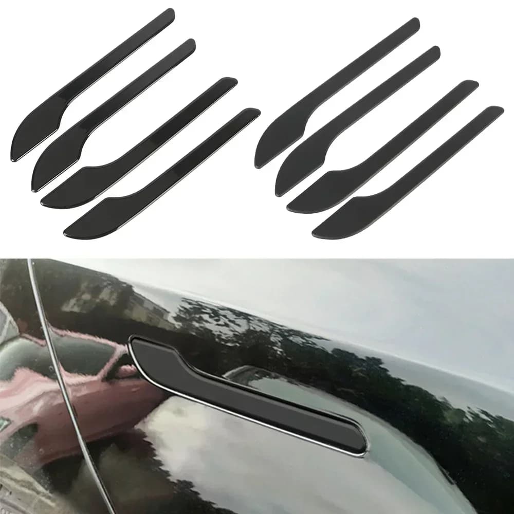 Auto Door Handle for Tesla Model 3 Highland Model Y Juniper 2025 Door Cover Paste ABS Carbon Model 3 Y Car Accessories