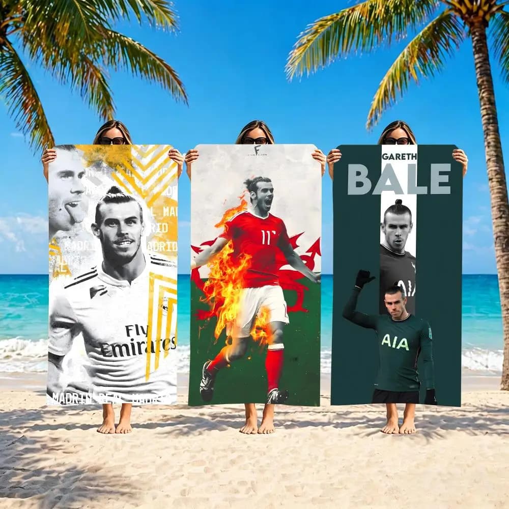 Asciugamano per atleti Gareth Bale, morbido, ideale per piscina, viaggi, palestra, doccia, campeggio, sport, ad asciugatura rapida, grande, per la spiaggia