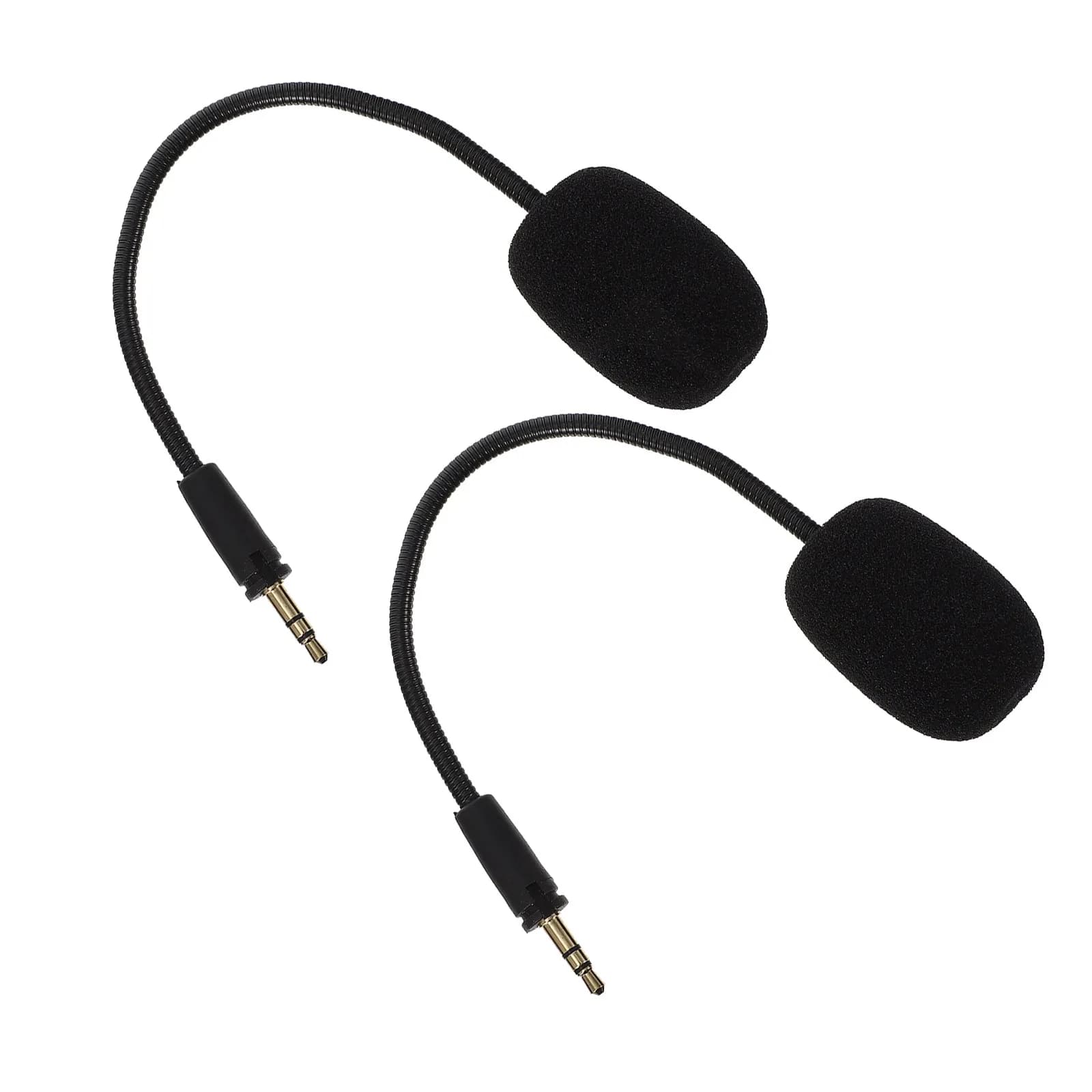 2Pcs Wired Gaming Headset Microphone Detachable Boom Adjustable Mic Noise Reduction for Streaming Replacement Mic