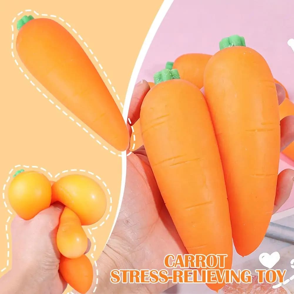 Giocattoli sensoriali antistress a forma di carota, giocattolo morbido a lenta risalita, regalo di decompressione per bambini e adulti