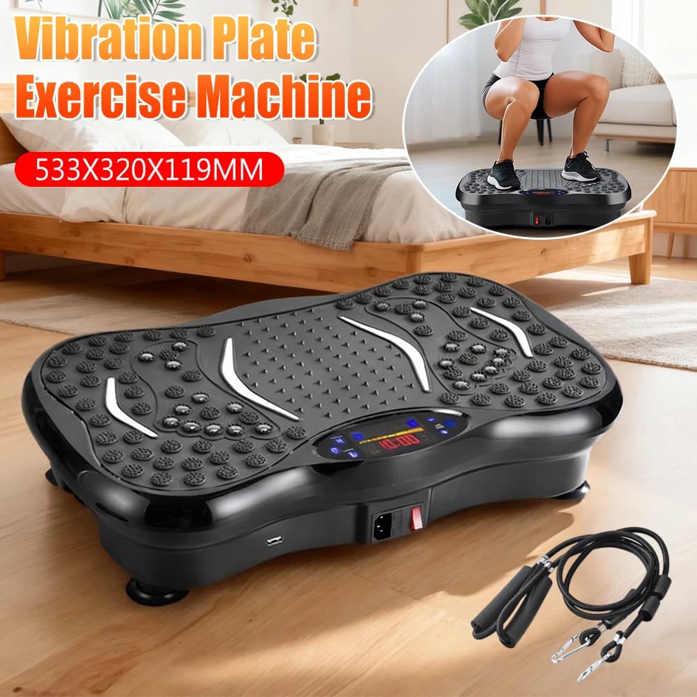 Vibration Plate Exercise Machine Bluetooth-Compatible Rhythm Full Body Shaker Weight Loss Fat Shaking Machines Adjustable Speed
