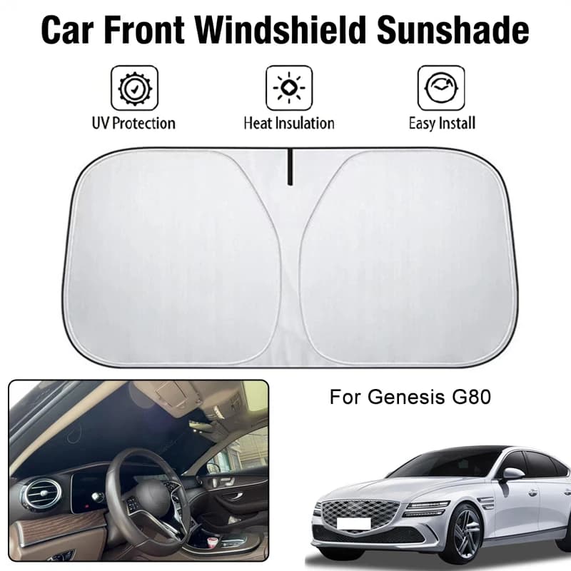 Parasole per parabrezza anteriore per auto Genesis G80, protezione UV, isolamento termico, accessori per la protezione solare degli interni auto