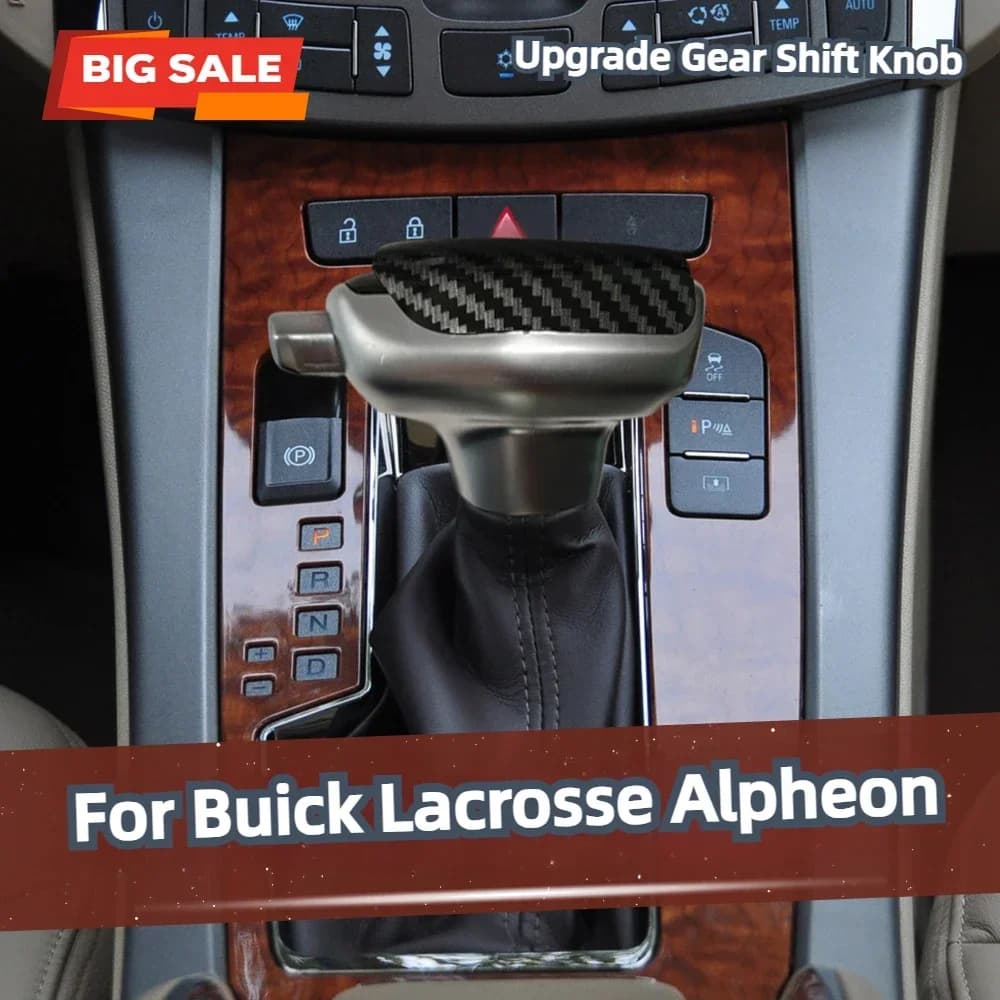 Imitate Carbon Fiber ABS Shift Knob Gear Stick Lever Shifter Ball for Buick Lacrosse Alpheon 2010 2011 2012 Car Interiors