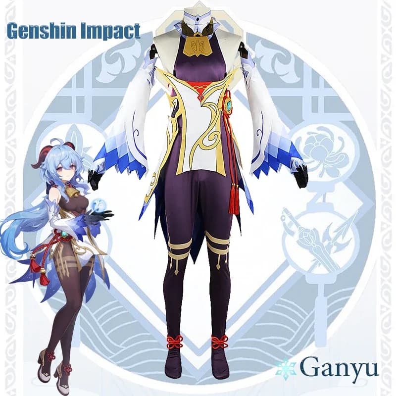 Genshin Impact Ganyu Cosplay Costume Adult Carnival Uniform Anime Halloween Party Costumes Women Masquerade Game