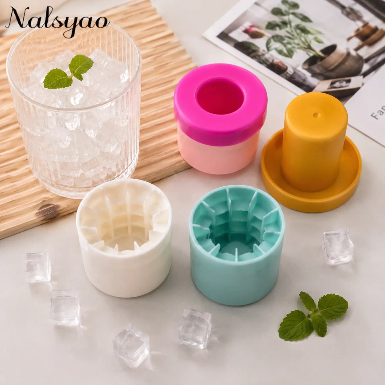 Stampo per Cubetti di Ghiaccio in Silicone Alimentare a 60 Griglie, Resistente alle Basse Temperature, Facile da Rimuovere, Non si Rompe, Facile da Pulire