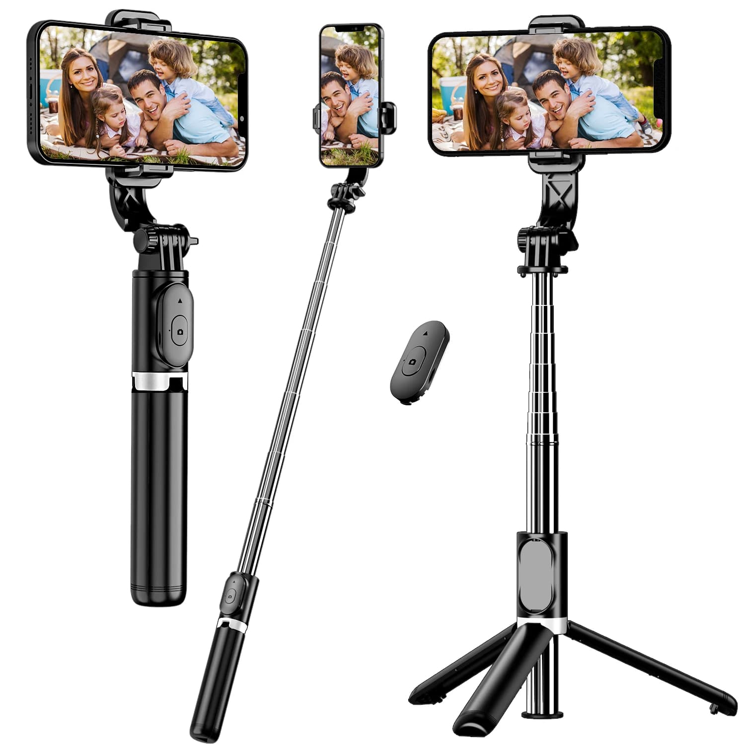 Selfieshow Q02 Foldable Tripod Selfie Stick Stabilizer for live Bluetooth wireless support for mobile phone Huawei Xiaomi iPhone