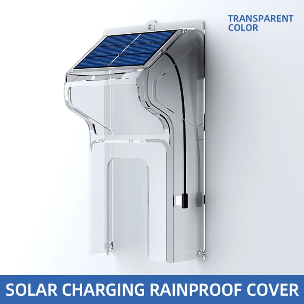 Videocamera wireless con copertura antipioggia per campanello trasparente con copertura antipioggia solare Telecamera di sorveglianza citofono che cambia voce in standby lungo