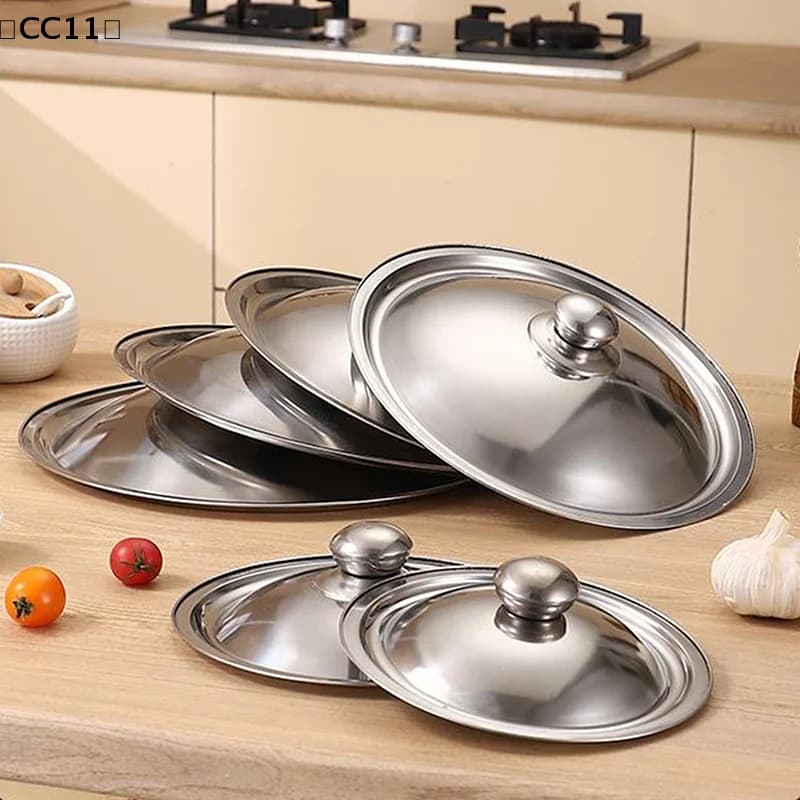 Round cover for 10-32 cm stainless steel pot, universal cover for pan, smooth edge, dishwasher safe, for pan, wok, pot circumc 11 thanks to