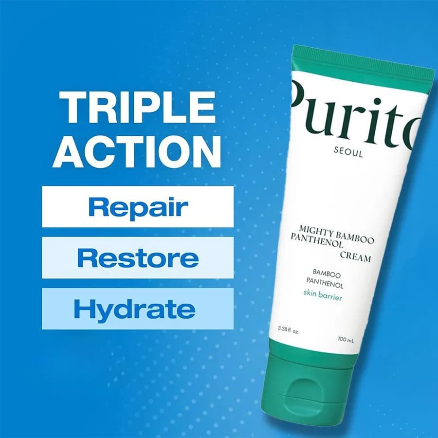 1-5PCS Purito Seoul Mighty Bamboo Panthenol Cream Crema lenitiva per la riparazione della barriera cutanea e idratante per il viso per pelli sensibili