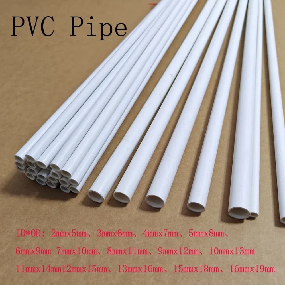 2 pezzi lunghezza 500mm tubo in PVC bianco tubo di plastica OD6 ~ 24mm acquario tubo giardino irrigazione irrigazione piccolo tubo dell'acqua