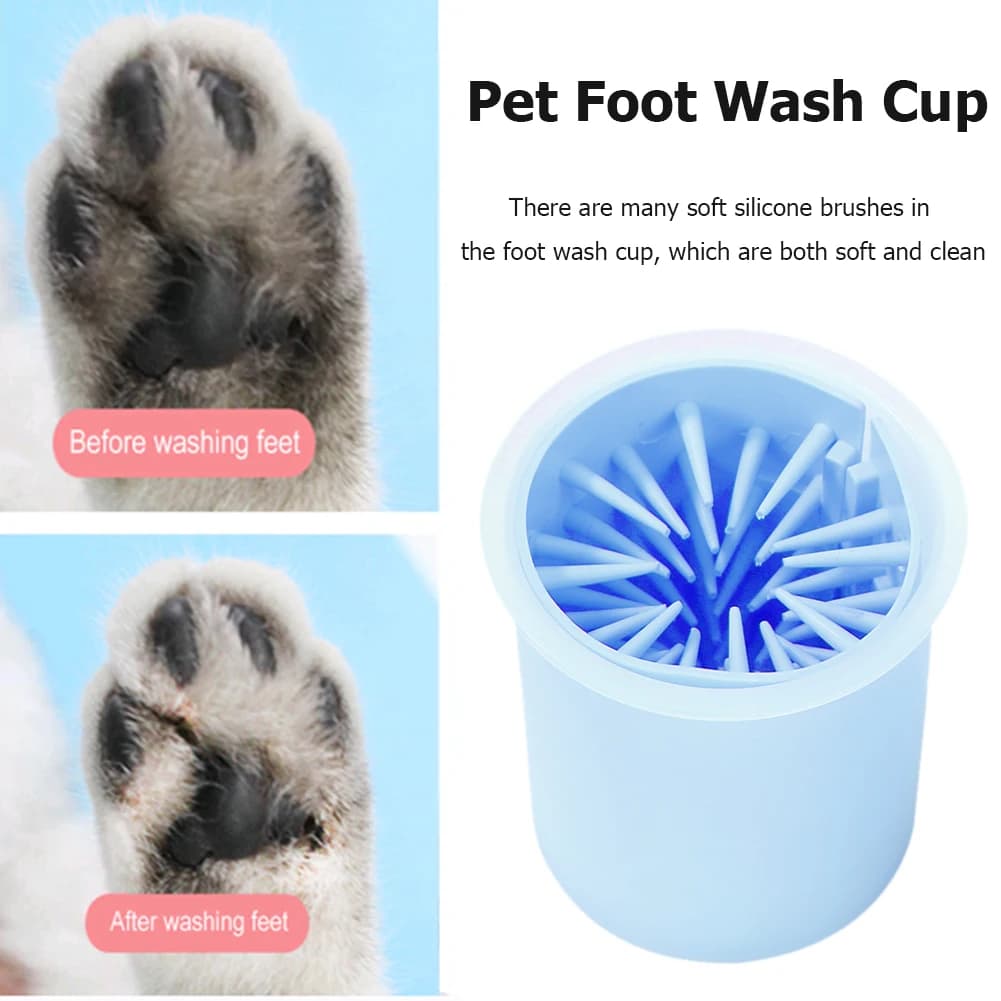 Portatile Dog Cat Dirty Paw Cleaner Cup Pet Puppy Kitten Soft Feet Washer Bucket