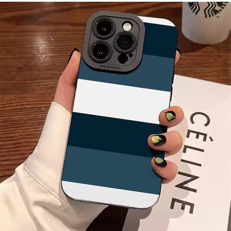 Cover for Phone with Blue and White Rides Pattern for Samsung Galaxy S26 S25 S24 S23 Ultra S22 Plus S21 FE A16 A36 A56 A15 A54 A53