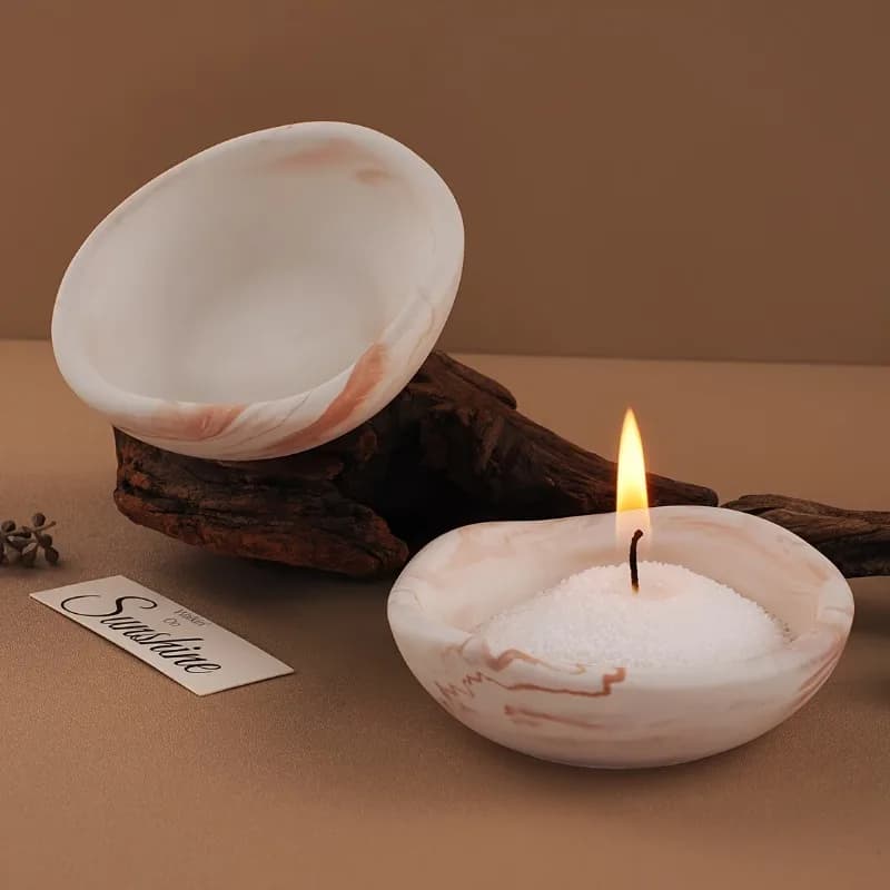 Fai da te forma irregolare mini candela ciotola ornamento stampo in silicone tazza di stoccaggio in gesso stampo in resina decorativa materiali artigianali per la casa