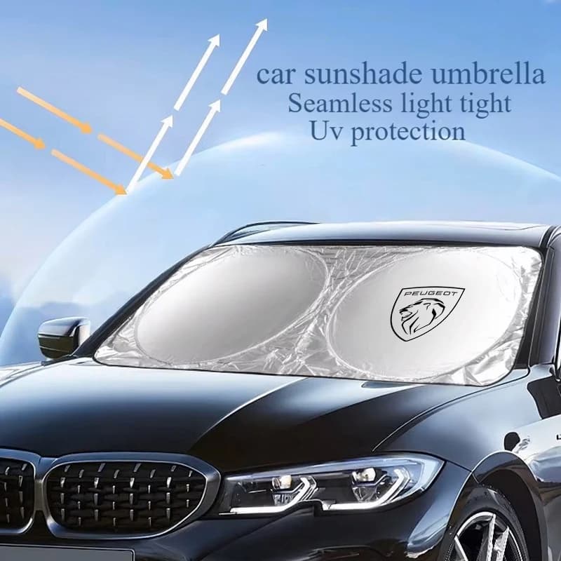 For Peugeot 607 208 3008 308 2008 207 107 50 106 406 407 307 206 301 408 5008 4008 Car Windshield SunShade Cover Car Accessories
