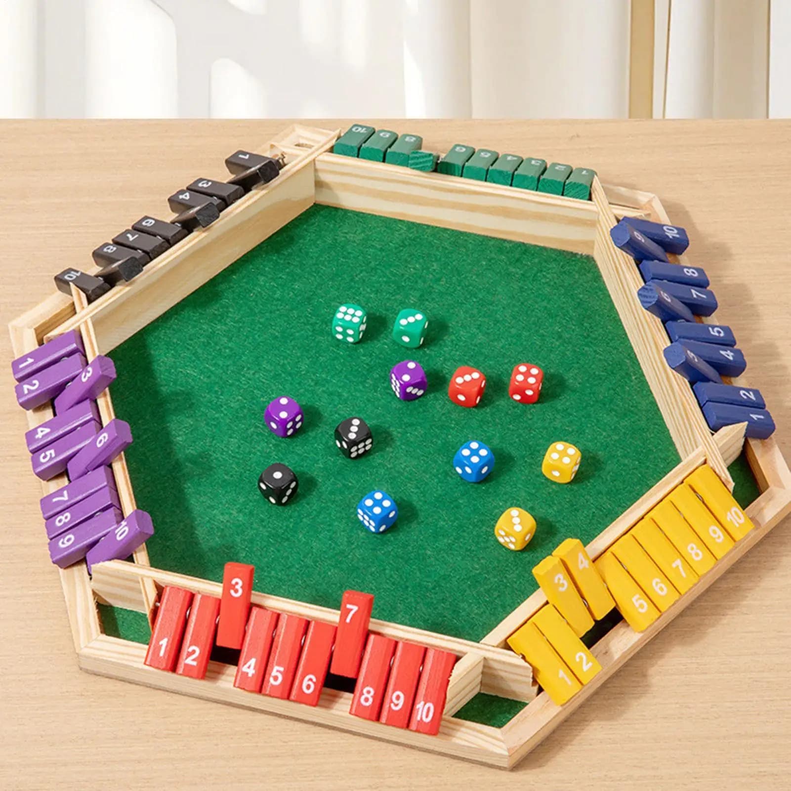 Shut The Box Gioco da tavolo Gioco da tavolo con alette e dadi in legno a doppia faccia Interazione genitore-figlio Intrattenimento per la famiglia