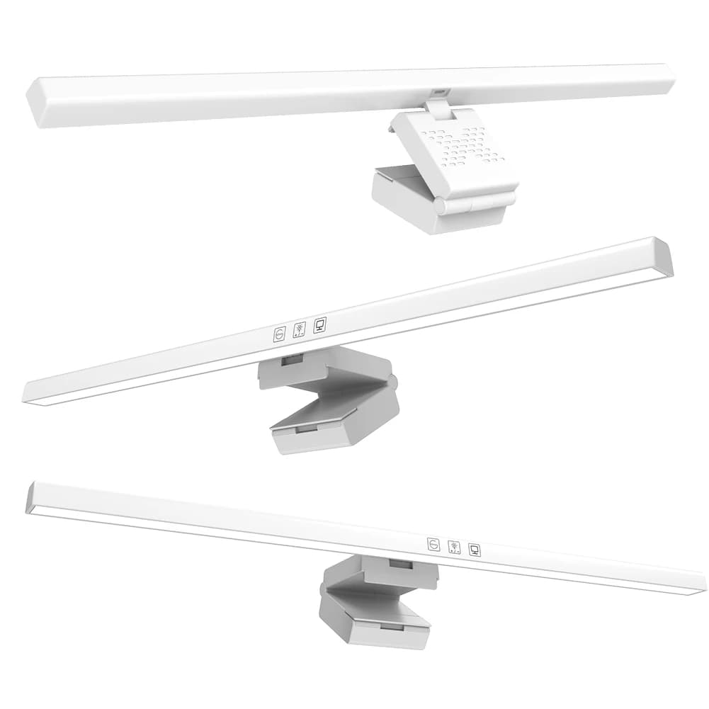 Lampada LED per Monitor Computer Dimmerabile, Alimentata via USB, Lampada da Tavolo Sospesa per Scrivania/Ufficio/Casa/Gaming