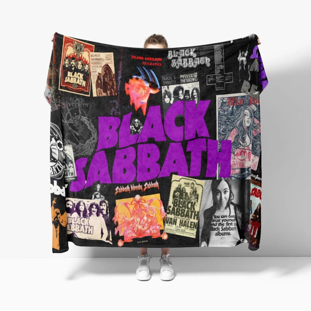 Flanella NERA SABBATHs Coperta Heavy Metal stampa Coperta Accogliente Morbida Leggera Calda 30x40 pollici 40x50 pollici per Divano Divano Letto