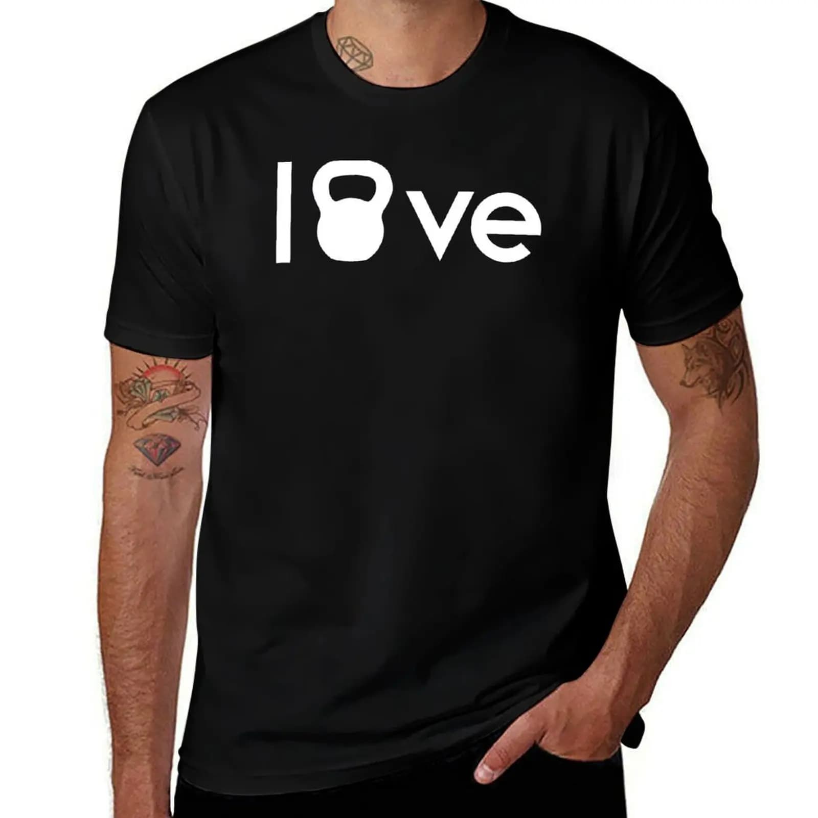 Kettlebell Love T-Shirt Athletic Quick Dry T-Shirt for Men
