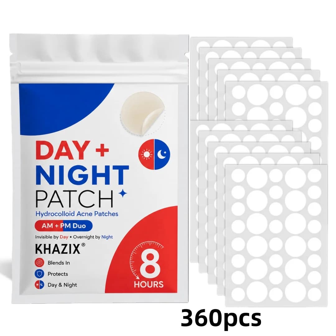 360pcs Acne Patches Hydrocolloid Technology Invisible Blemish Healing Skin Calming Pimple Stickers