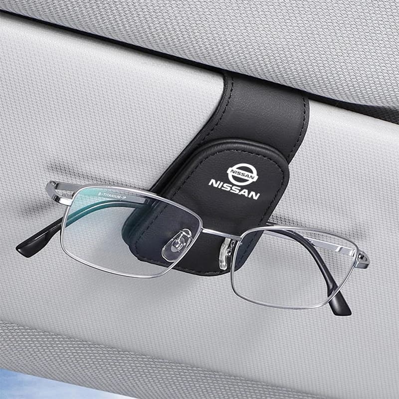 Car Glasses Sun Visor Box Auto Sunglasses Clip Card Accessories For Nissan Juke Leaf Qashqai Patrol Pathfinder X-Trail Nismo Mu