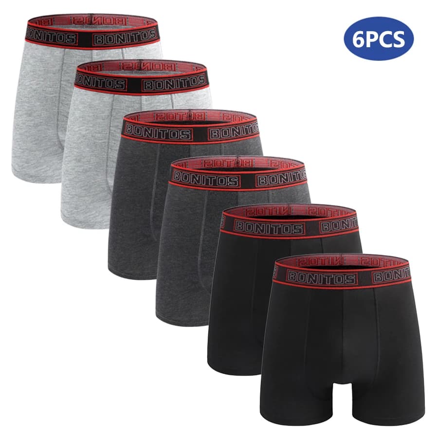 6 pezzi nuova biancheria intima per uomo pantaloncini lettera mutandine da uomo mutande sexy uomo boxer in poliestere boxer da uomo medio lungo