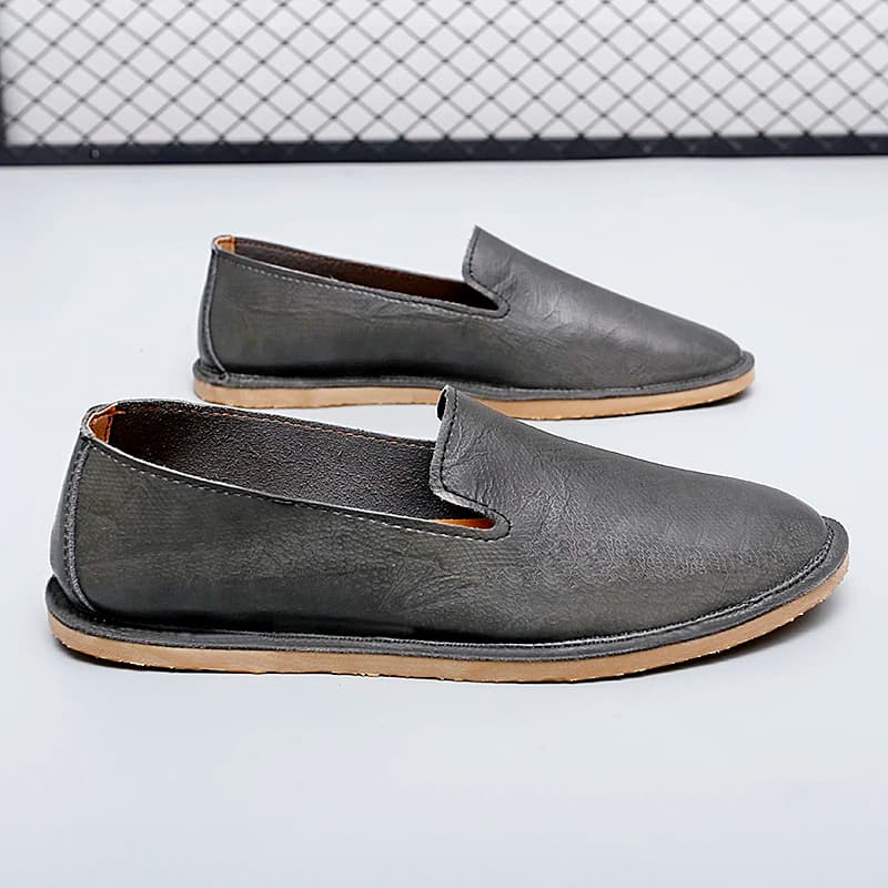Spring Autumn Man Lazy Shoes Flat Bottom Anti-slip Breathable Casual Fashionable work shoes for young drivers