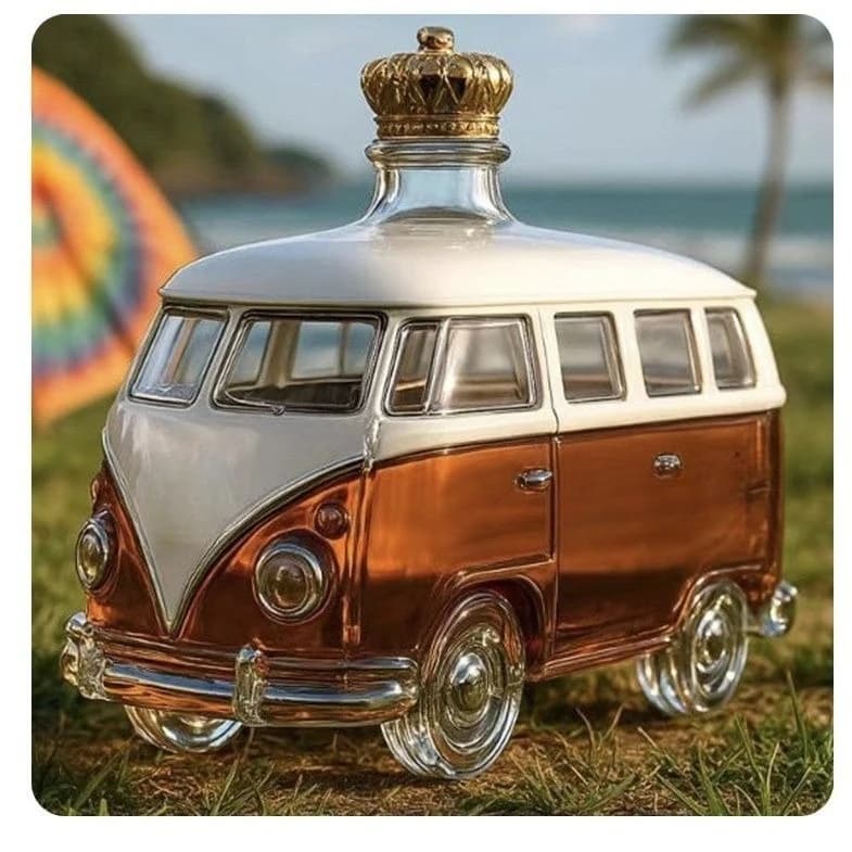 Bottiglia di Vetro a Forma di Bus per Whisky, Decanter Decorativo, Contenitore per Vino Frizzante, Shaker per Cocktail, Accessori da Bar