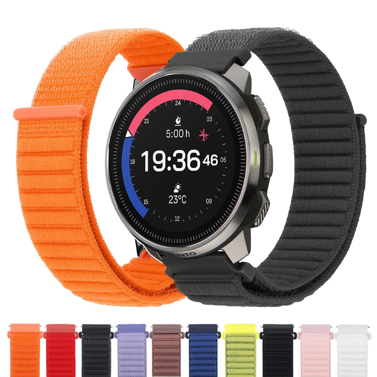 Cinturino in nylon per cinturino SUUNTO Run/VERTICAL/OCEAN/PACE S per cinturino fitness SUUNTO 9 5 PEAK PRO/3 22mm 20mm braccialetti