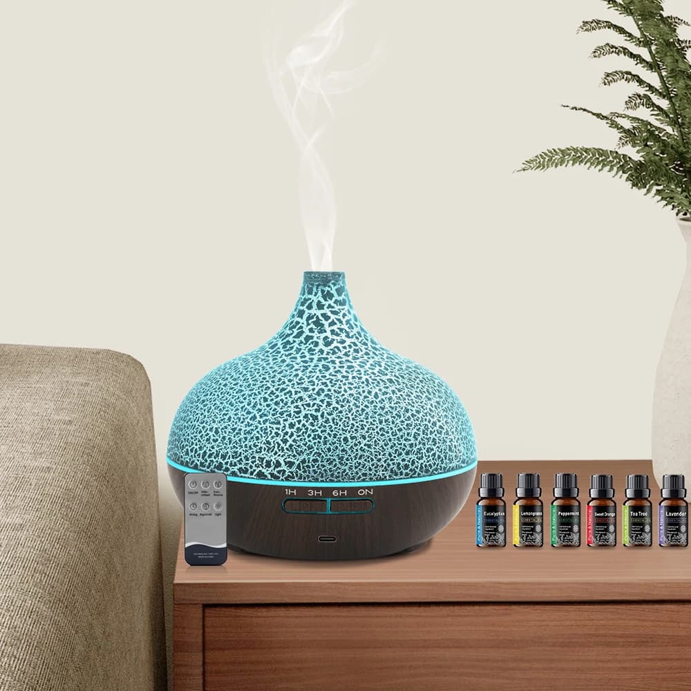 Umidificatore per aromaterapia ultra silenzioso da 550 ml con spegnimento automatico, perfetto per casa e ufficio