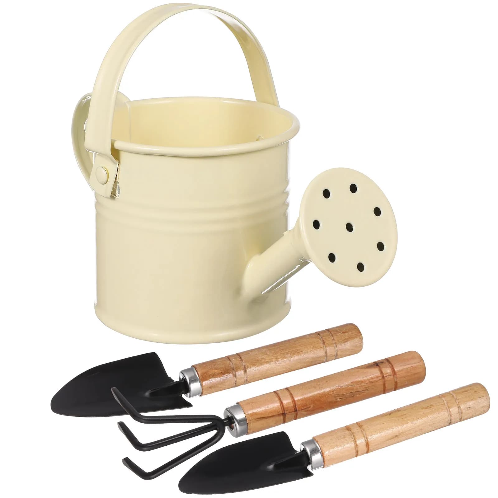 Set of 1 small metal watering machine with long bucket and handle, set of garden tools for indoor and outdoor plant care