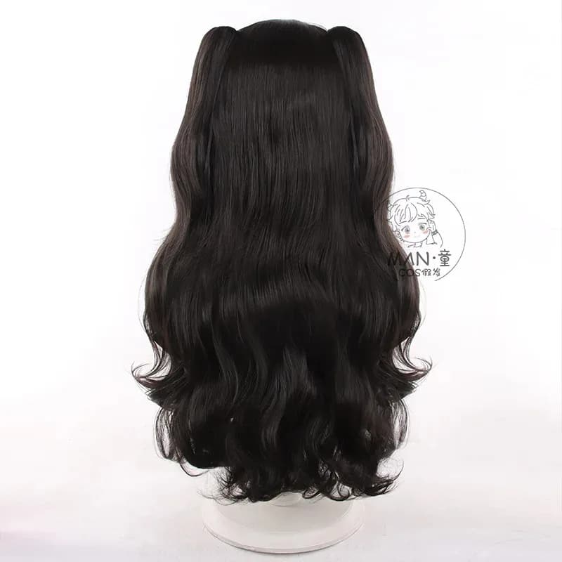Tohsaka Rin lunga con doppia coda di cavallo parrucca nera cosplay anime parrucche sintetiche resistenti al calore x, 5;d'2.y;8'