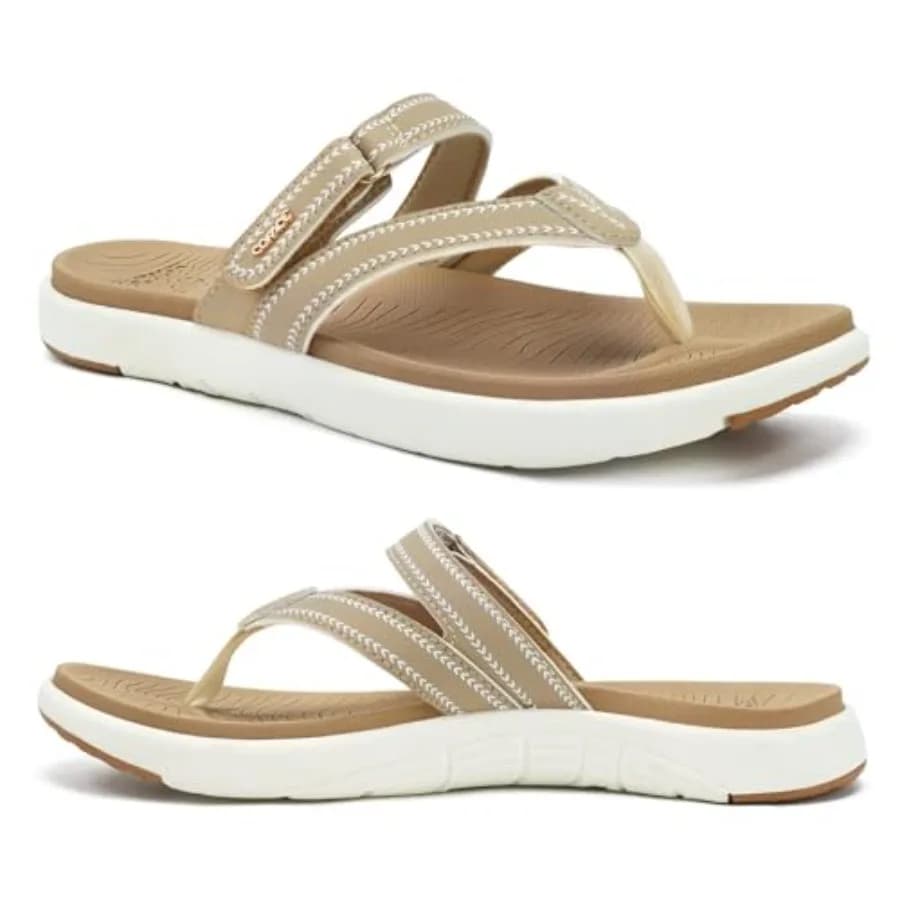 COFACE Infradito Ortopediche da Donna alla Moda, Comode per Fascite Plantare, Supporto Arco Plantare, Leggere, con Cuscino Spesso per Yoga e Recupero