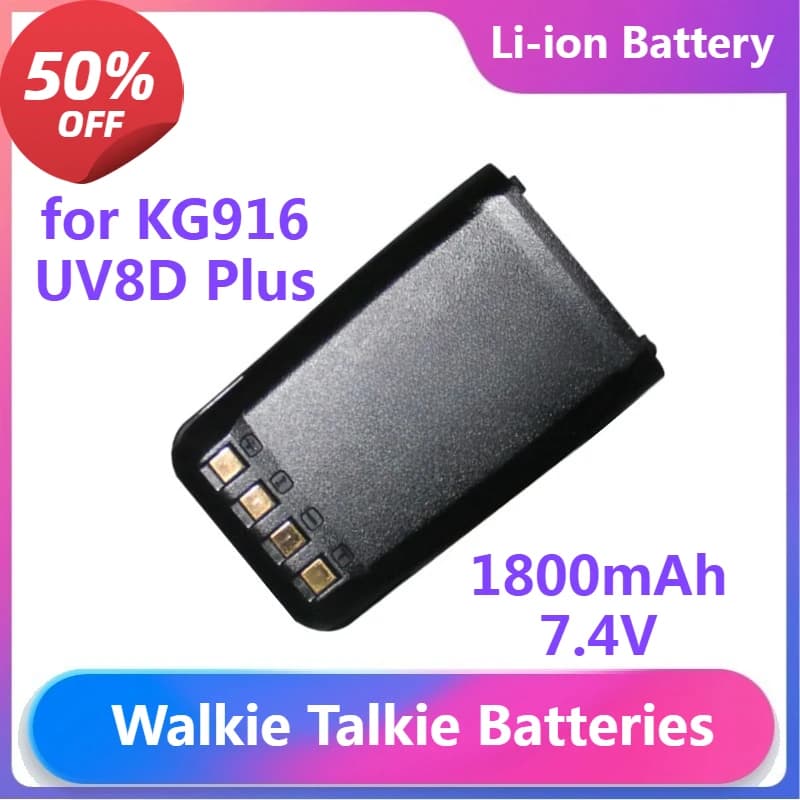 Batteria agli ioni di litio BL0-008 per accessorio walkie-talkie KG916 UV8D Plus UV8Q UV66 KG989 1700mAh