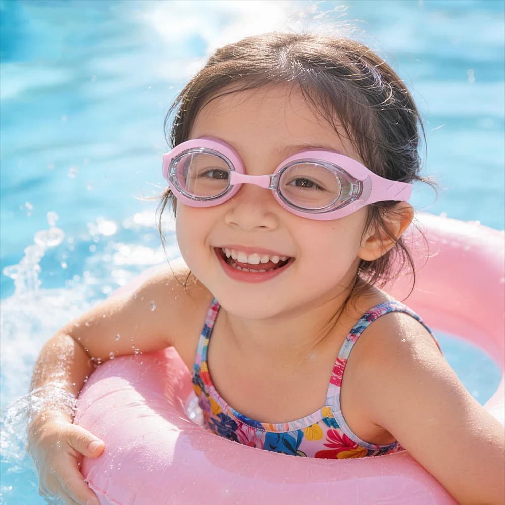 Occhialini da Nuoto per Bambini con Cinturino Regolabile, Antiappannamento e Antinfiltrazione, Ponte Nasale Sostituibile, per Bambine e Bambini dai 3 ai 14 Anni