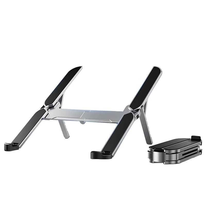 Portable Desk Foldable Mini Metal Adjustable Laptop Stand for Ipad Notebook Holder Compatible with 10-17 Inch Laptops Tablets