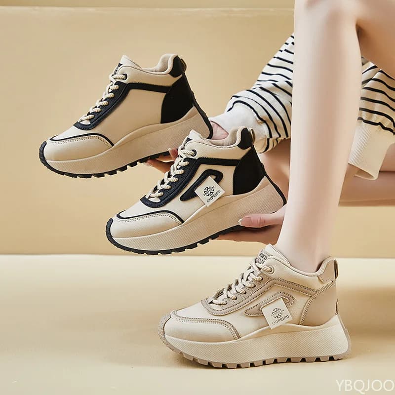Fashionable Versatile Running Shoes New Women's Fashion Spring Bottom Thick Height Increased Women's Casual Shoes