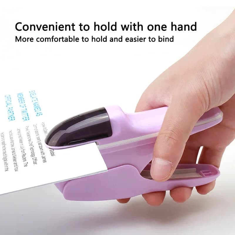 1 pezzo di cucitrice da tavolo senza graffette per fissare fino a 8 fogli, ideale per casa, scuola, ufficio, per legare biglietti, carta e documenti.
