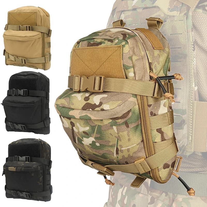 Small hydration pack Mini backpack Water bag Nylon bag Molle Hunting Light vest Accessories Zippered backpack