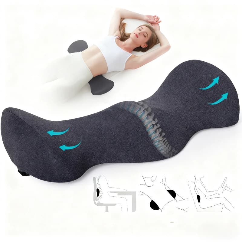 Cuscino di supporto lombare in memory foam per alleviare il dolore, cuscino per il sonno e il supporto della schiena durante la gravidanza, regalo di Natale e del Ringraziamento