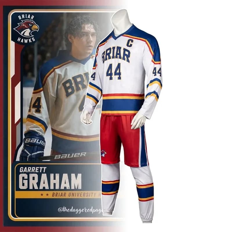HD2S Anime OffCampus Garrett Hannah Cosplay Costume Leg Warmers Top Pants Ice Hockey Suit Sportswear Full Set HalloweenCosplay