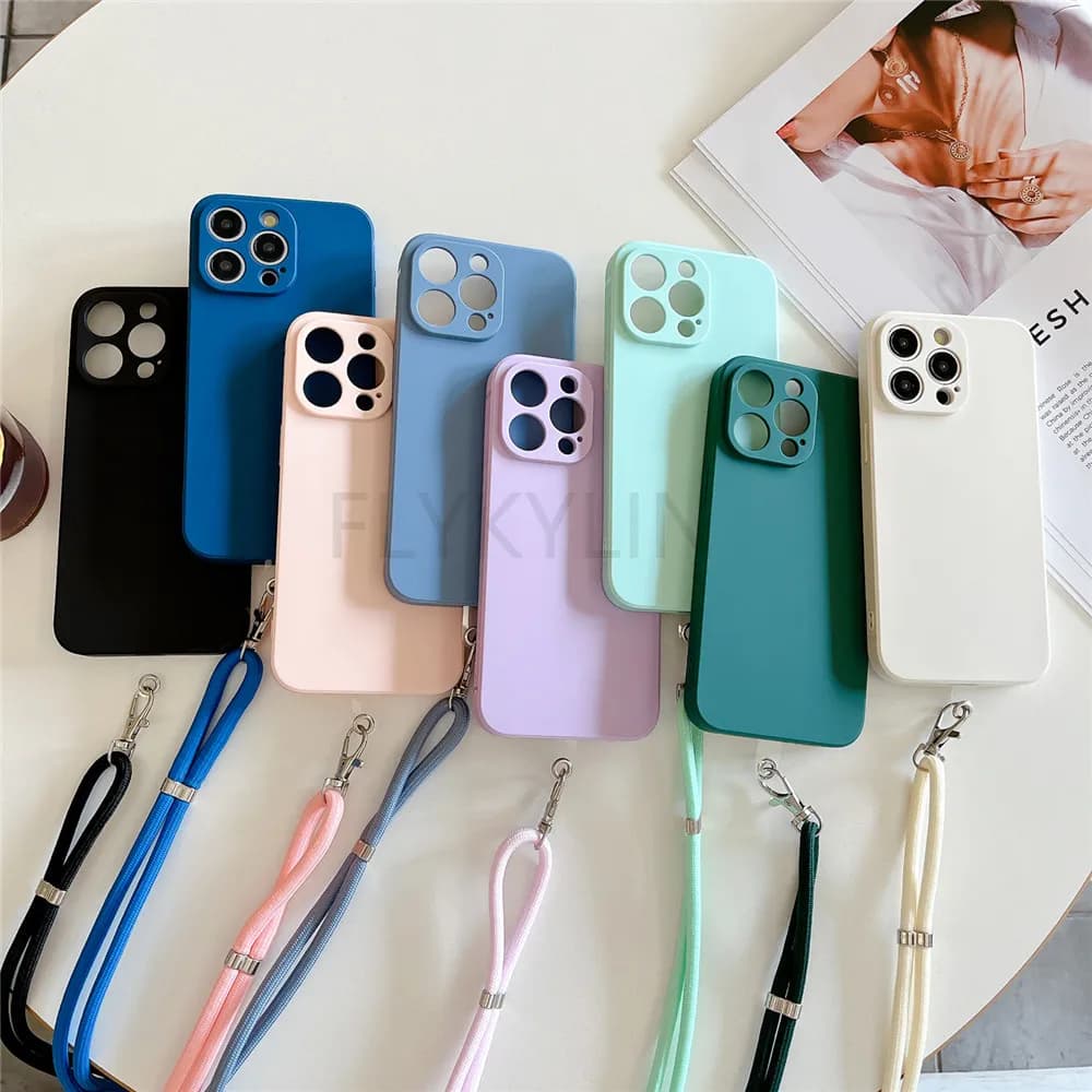 Per Xiaomi POCO X6 Pro X 6 Pro Crossbody collana cinturino cordino cordino custodia morbida in Silicone opaco POCO M6 Pro X6 X5 X3 NFC C65