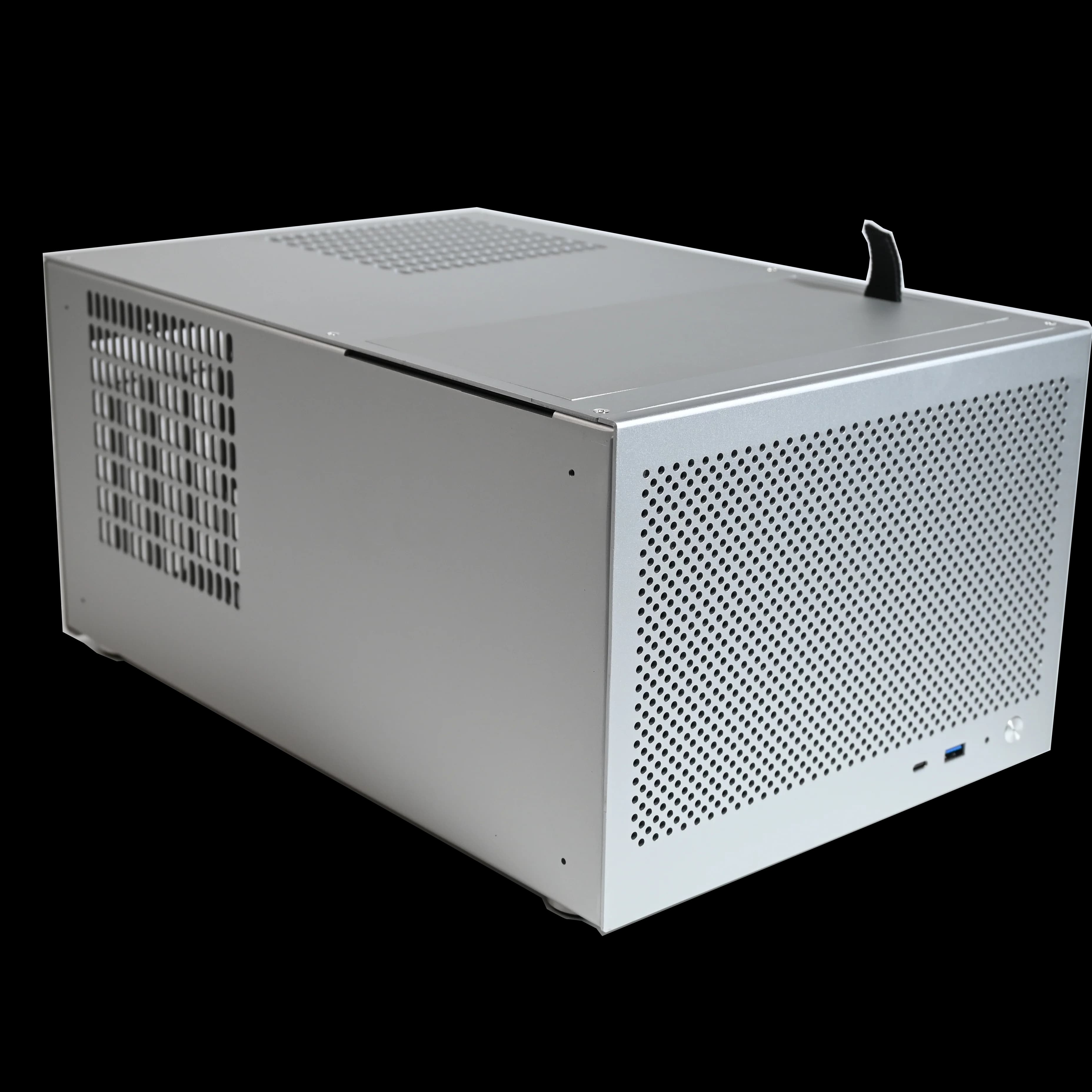 B8A 8-Bay NAS Chassis, 2mm Aluminum ITX/MATX Case with ATX Power Support for Home Server Storage