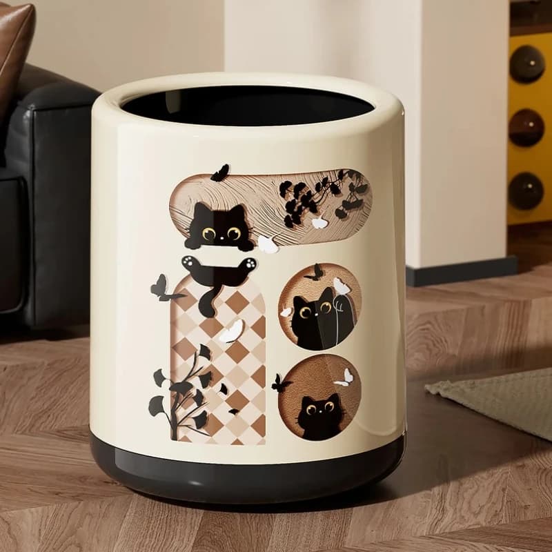 ‌ Pattumiera vintage - Pattumiera premium per la casa, design carino per soggiorno/cucina, cestino per la spazzatura a prova di odore, elegante arredamento per la casa