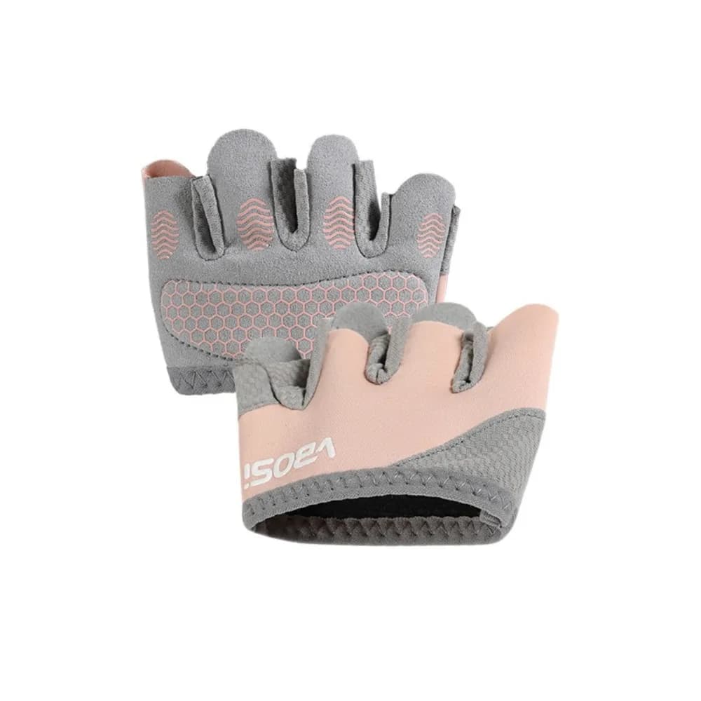 1 pair of anti-slip gym gloves with half fingers lightweight anti-slip training gloves with four fingers thin anti-calal Yoga crossfit gloves